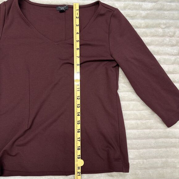 Ann Taylor Factory Women Maroon Shirt Size Small Petite - Picture 3 of 8
